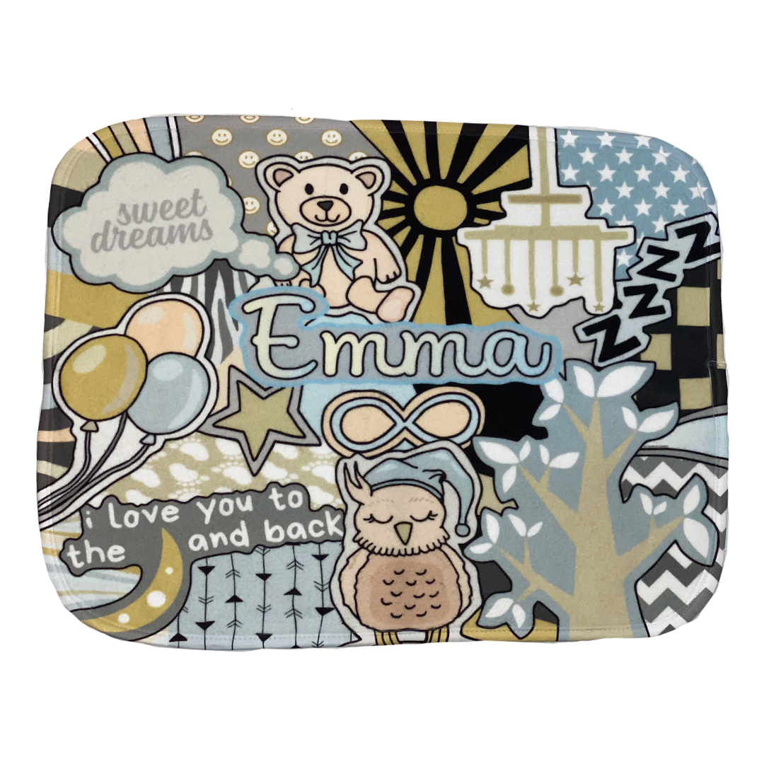 Moon & Back Burp Cloth