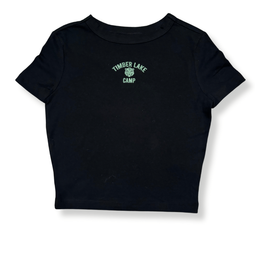 Timber Lake Black Cropped/Fitted Tee - YS