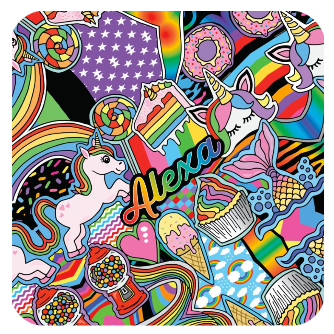 Rainbows & Unicorns Hooded Baby Towel