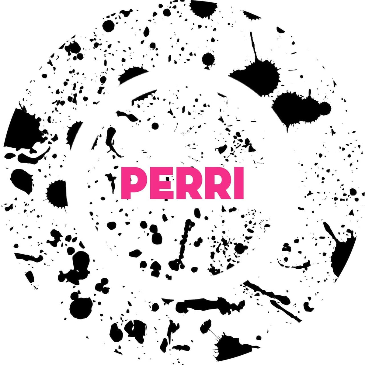Black Splatter Paint _ Hot Pink Name