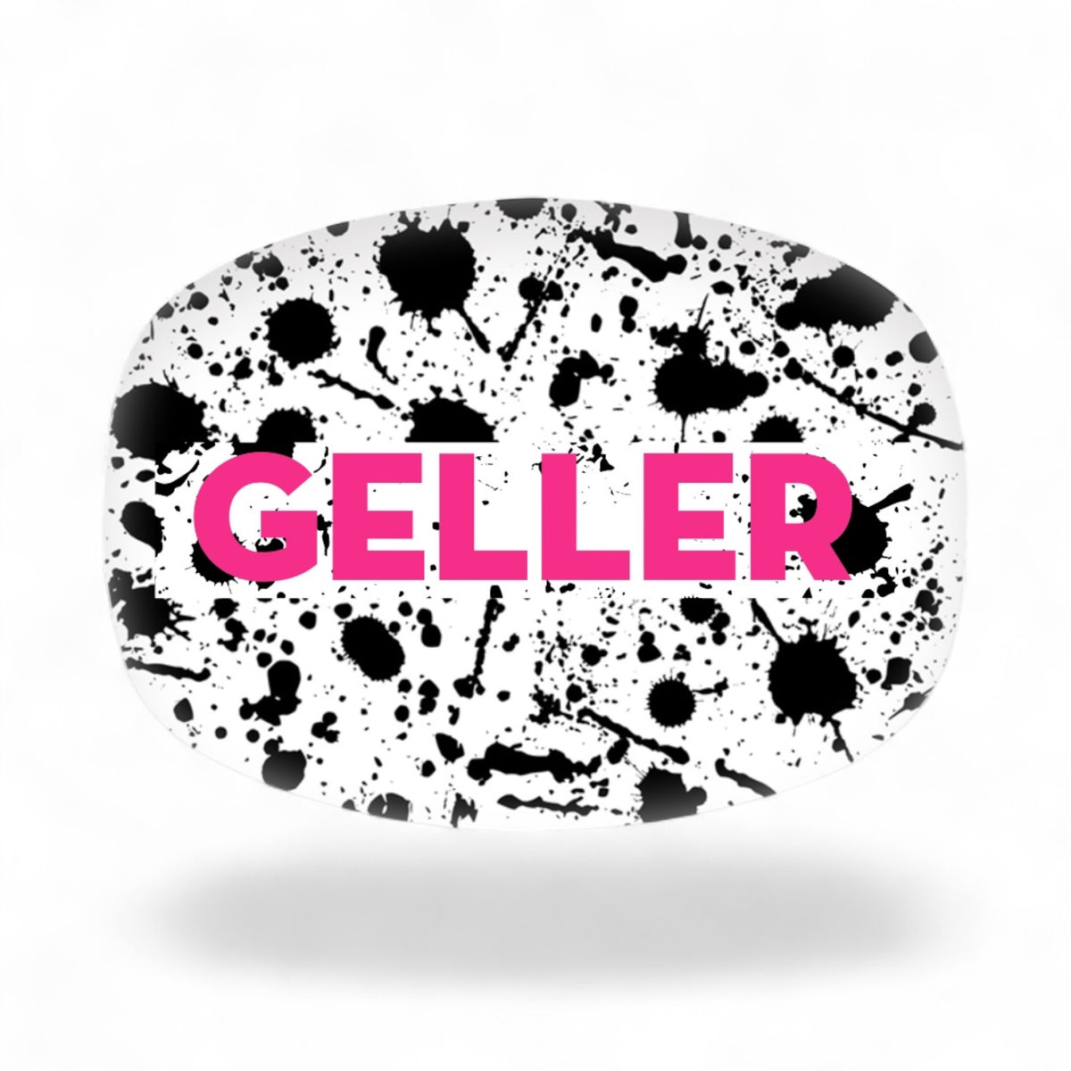 Black Splatter Paint Platter