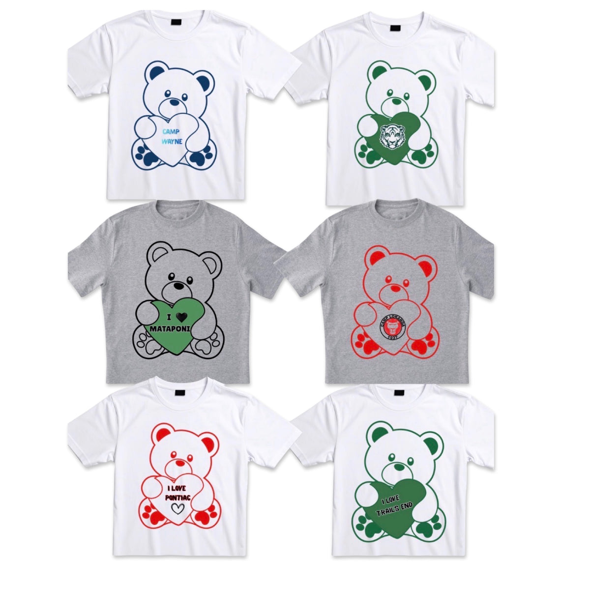 "I Love" Bear & Heart Camp Shirt Swaggy 2026
