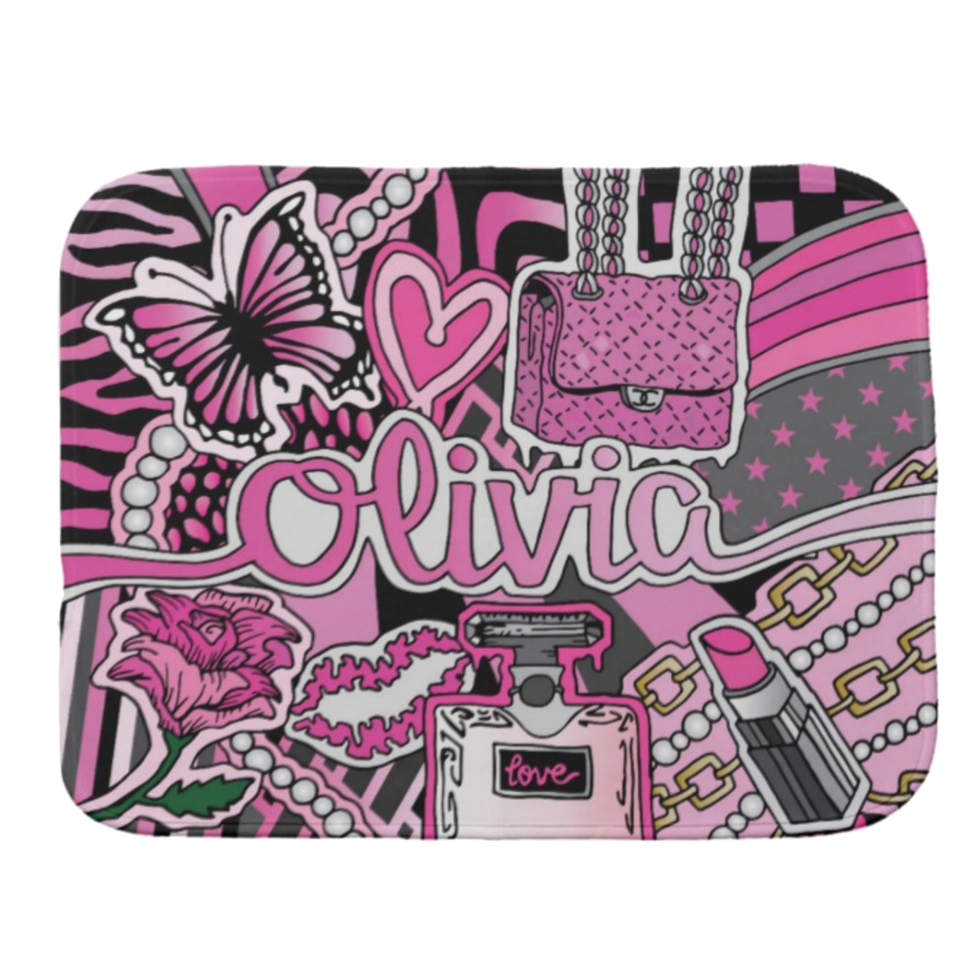 Pretty In Pink Burp Cloth