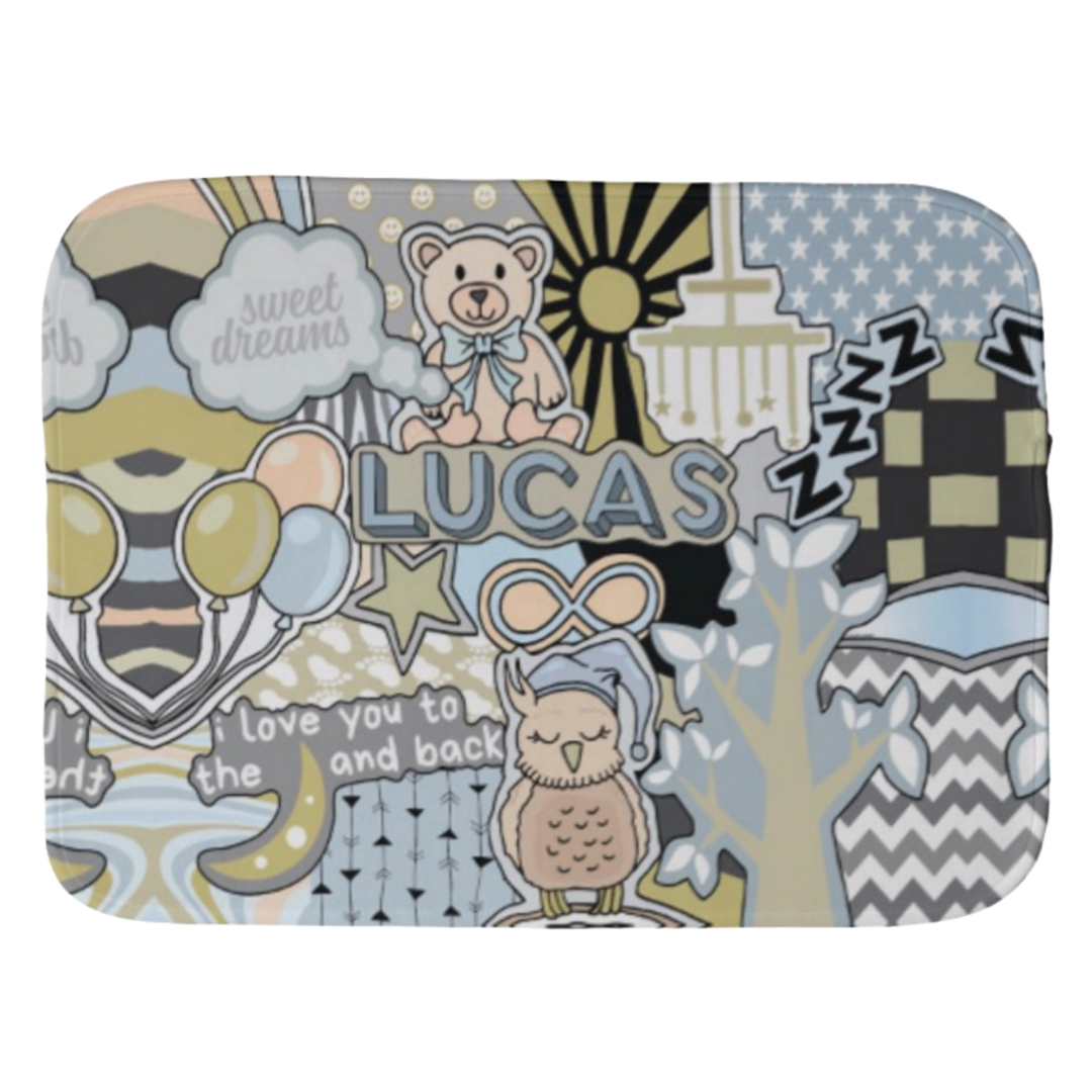 Moon &amp; Back Burp Cloth