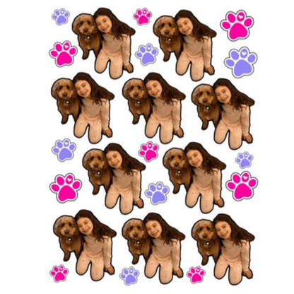 Dog/Face Personalized Sticker Sheet  Create'd