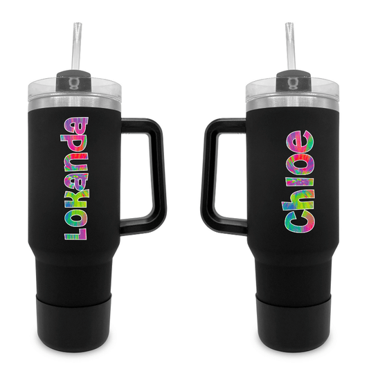 Spin Art - 40 0z Tumbler with Handle