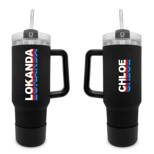Retro - 40 0z Tumbler with Handle