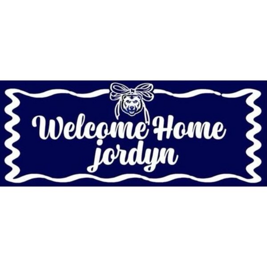 Welcome Home Banner – Bow & Logo
