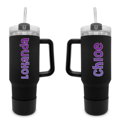 Ombre (Purples)- 40 0z Tumbler with Handle