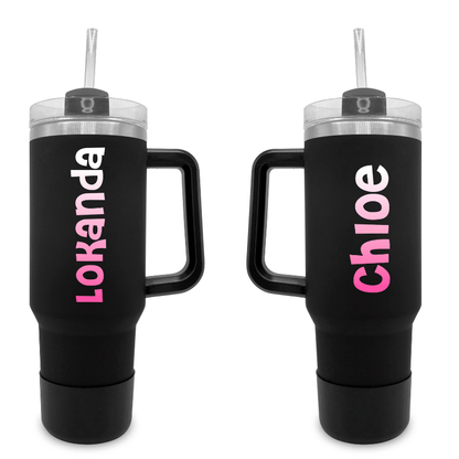 Ombre (Pinks) - 40 0z Tumbler with Handle