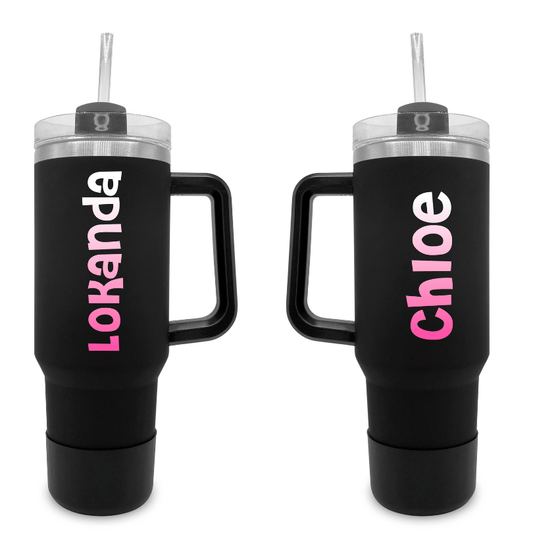 Ombre (Pinks) - 40 0z Tumbler with Handle