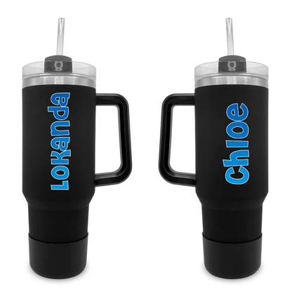 Ombre (Blues)- 40 0z Tumbler with Handle