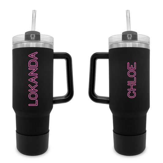 Neon - 40 0z Tumbler with Handle