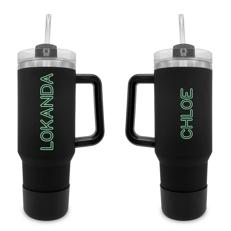 Neon - 40 0z Tumbler with Handle