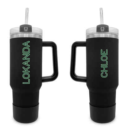 Neon - 40 0z Tumbler with Handle