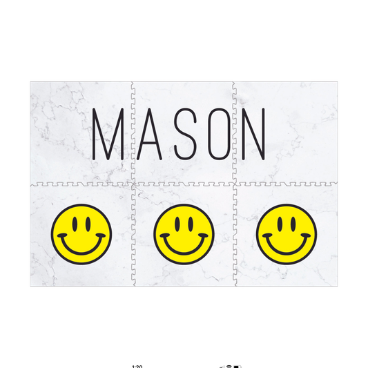 Personalized Play Mat - 3 Smiles
