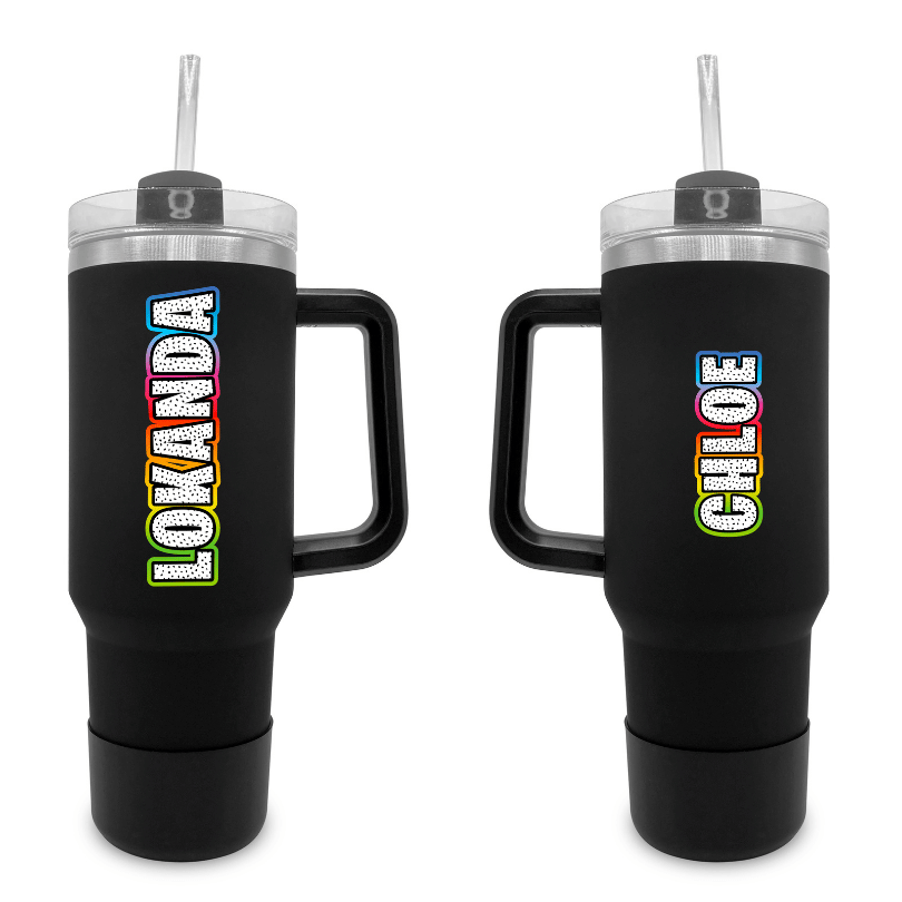 Dots - 40 0z Tumbler with Handle