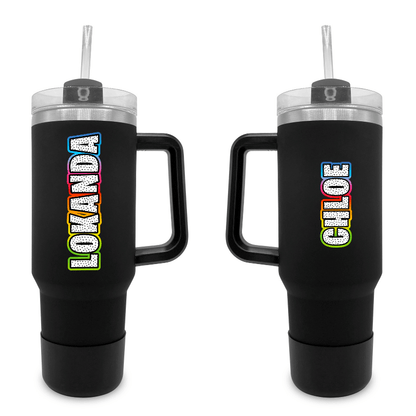Dots - 40 0z Tumbler with Handle