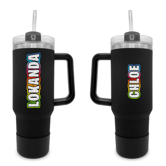 Dots - 40 0z Tumbler with Handle