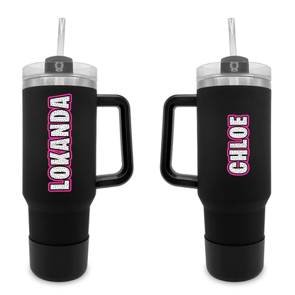 Dots - 40 0z Tumbler with Handle
