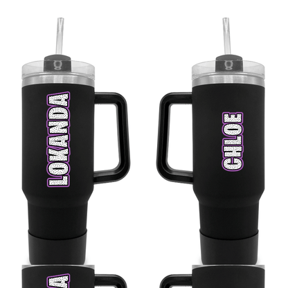 Dots - 40 0z Tumbler with Handle