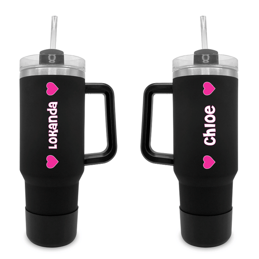 Hearts - 40 0z Tumbler with Handle
