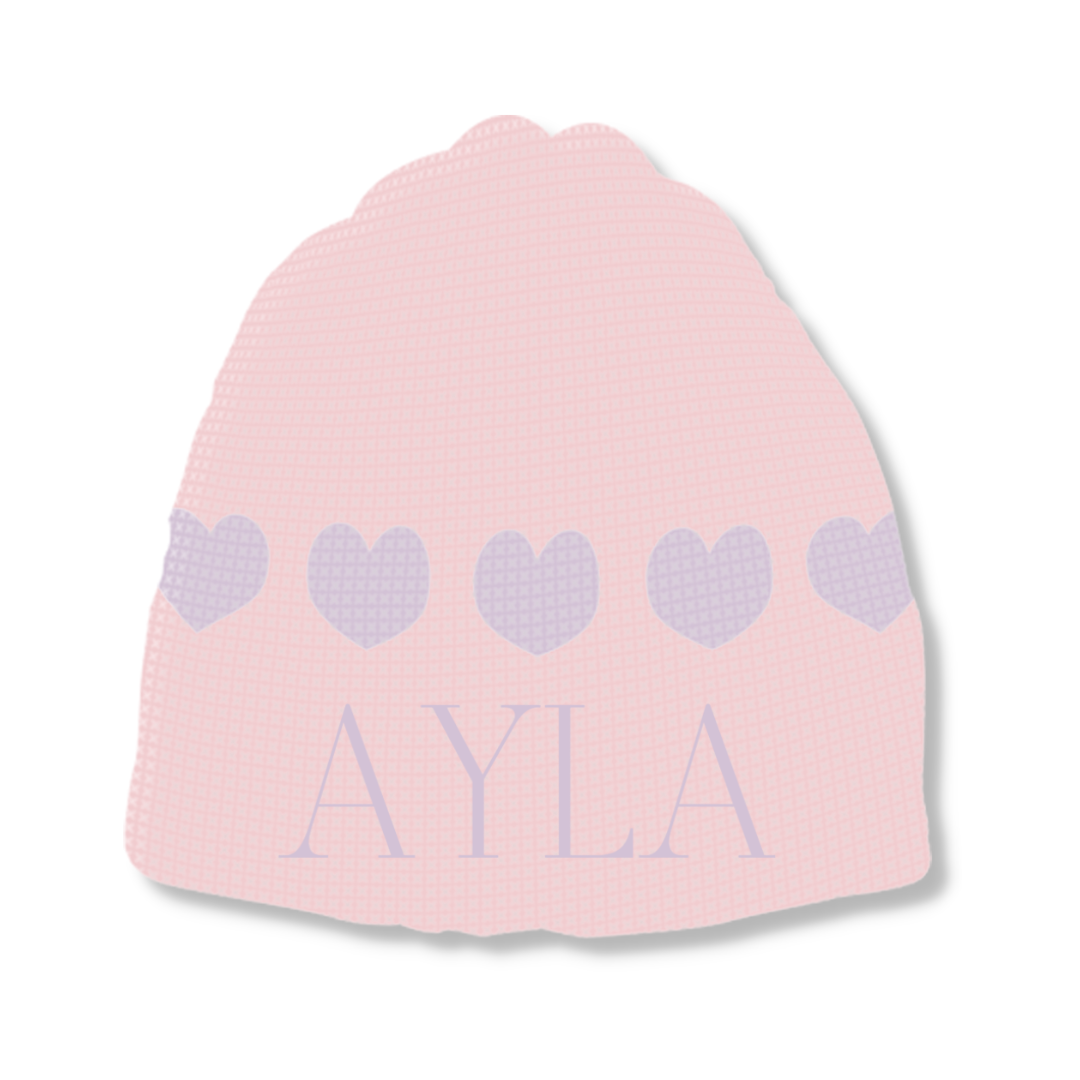 STRING OF HEARTS HAT - REGULAR OR EARFLAP