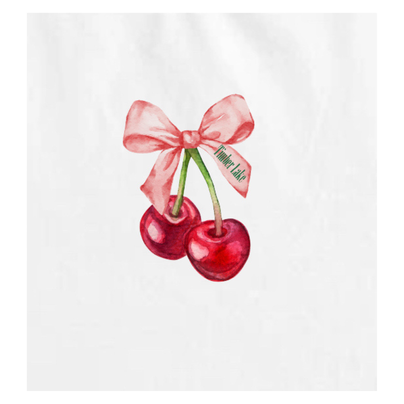 Fitted Cropped Tee Coquette Cherries