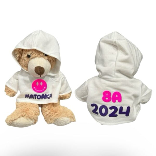 Custom Camp Teddy Bear in a Hoodie