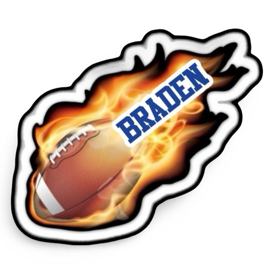 Football with Flame Custom Shape Personalized Pillow Create'D