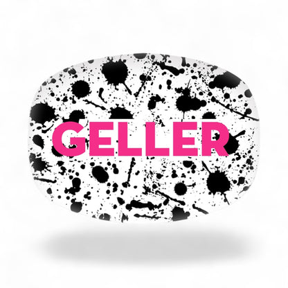 Black Splatter Paint Platter