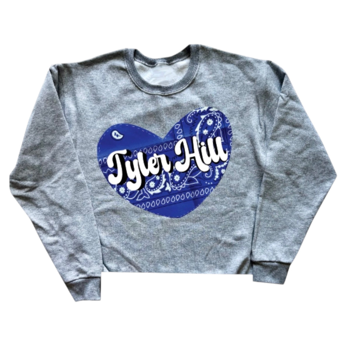 Stitched On Bandana Heart Sweatshirt