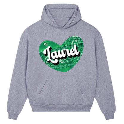 Stitched On Bandana Heart Sweatshirt