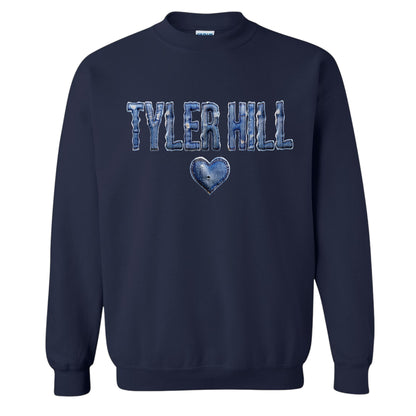Camp Denim Print Sweatshirt