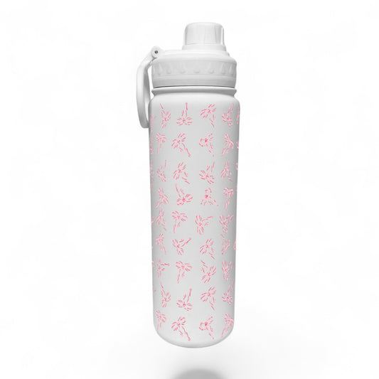 Ribbon Fabric Wrap Water Bottle