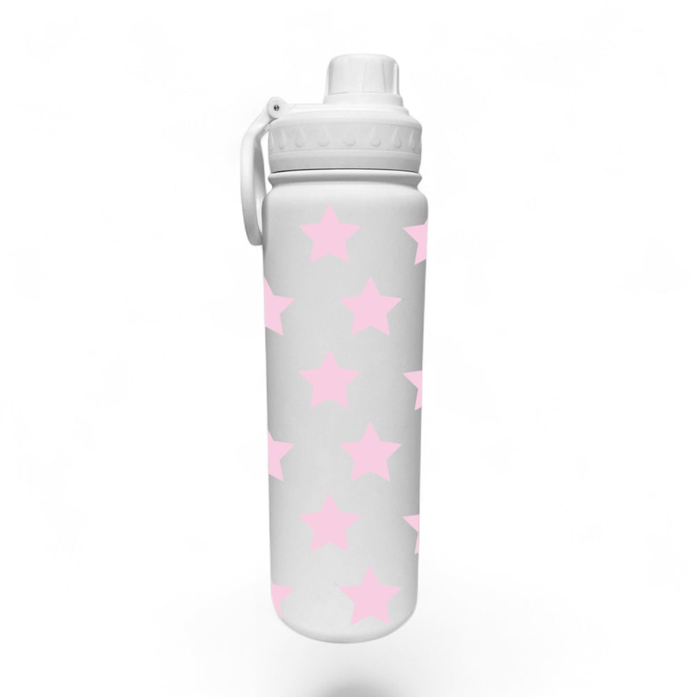 Pink Stars Wrap Water Bottle