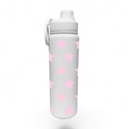 Pink Stars Wrap Water Bottle