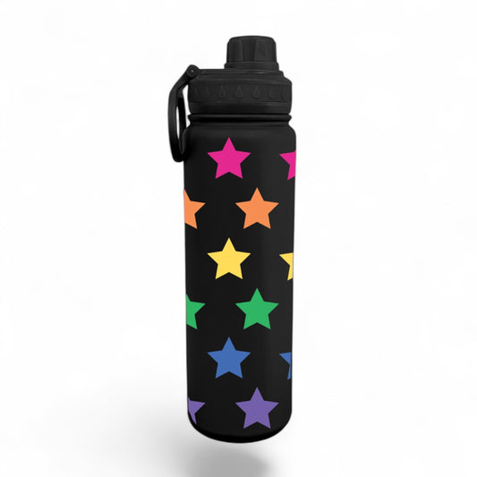 Rainbow Stars Wrap Water Bottle