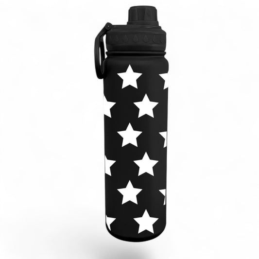 White Stars Wrap Water Bottle