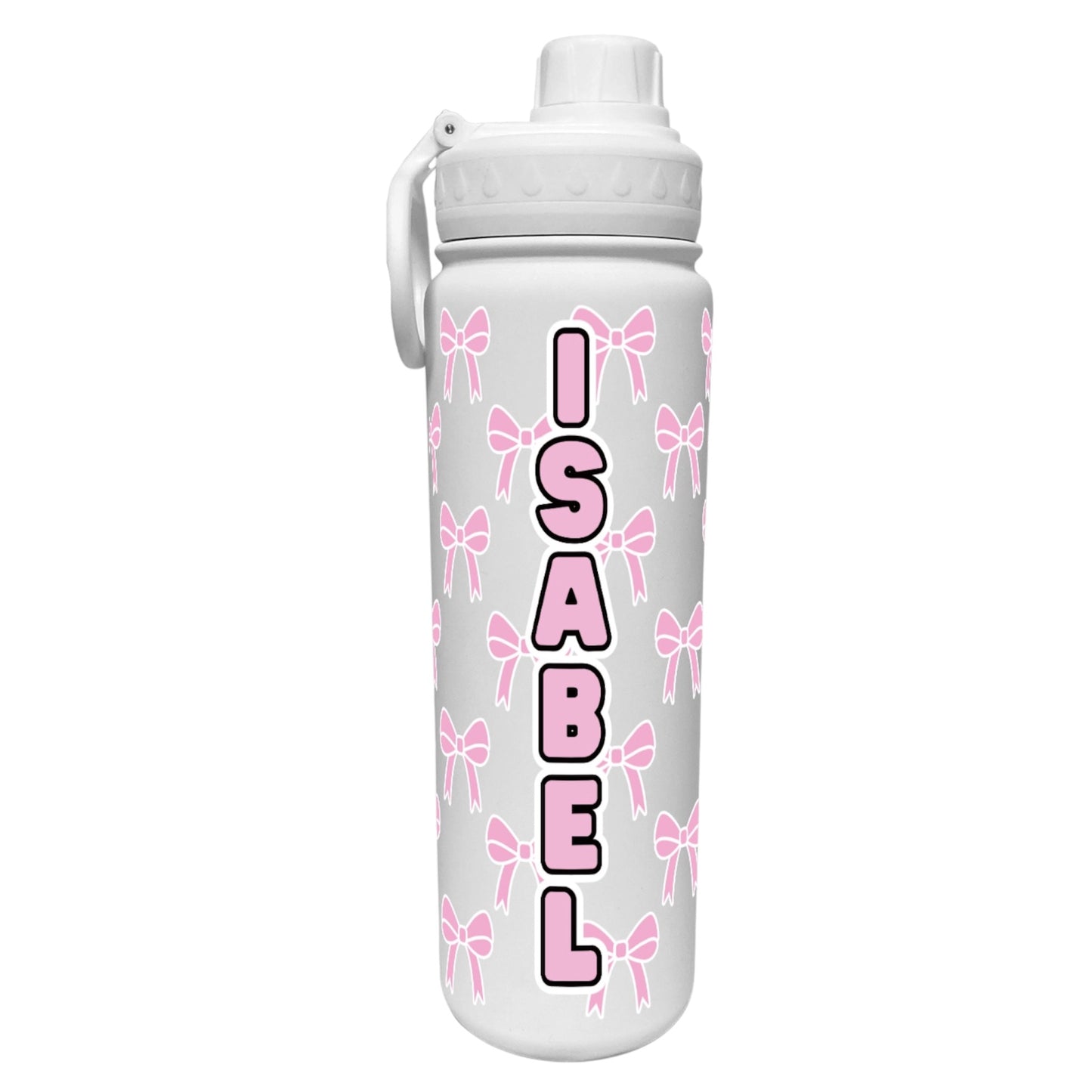 Pink Bows Wrap Water Bottle