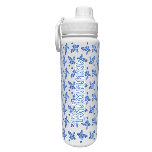 Rose Fabric Wrap Water Bottle
