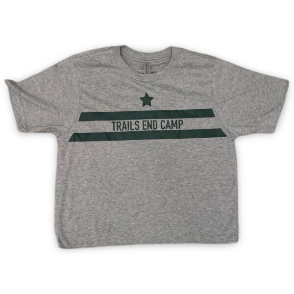 Trail’s End Grey Stripe Tee – Youth Large