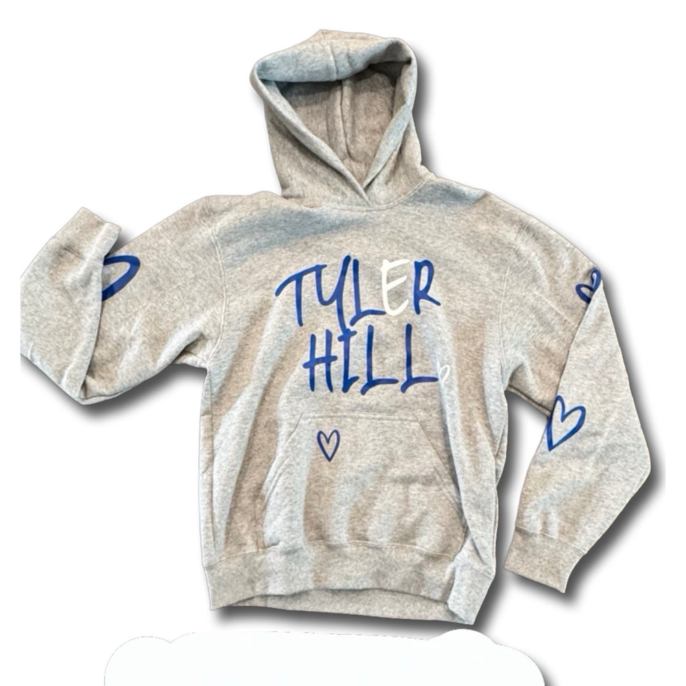 Tyler Hill Hearts Grey Hoodie - YXL - Sale - Ready to Ship - R2S