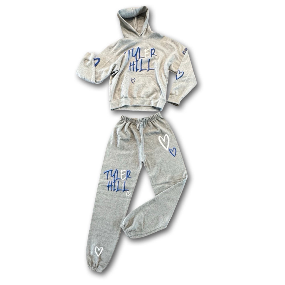 Tyler Hill Hearts Grey Hoodie & Sweatpants Set - YXL - Sale - Ready to Ship - R2S