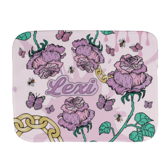 Rose &amp; Chain Burp Cloth
