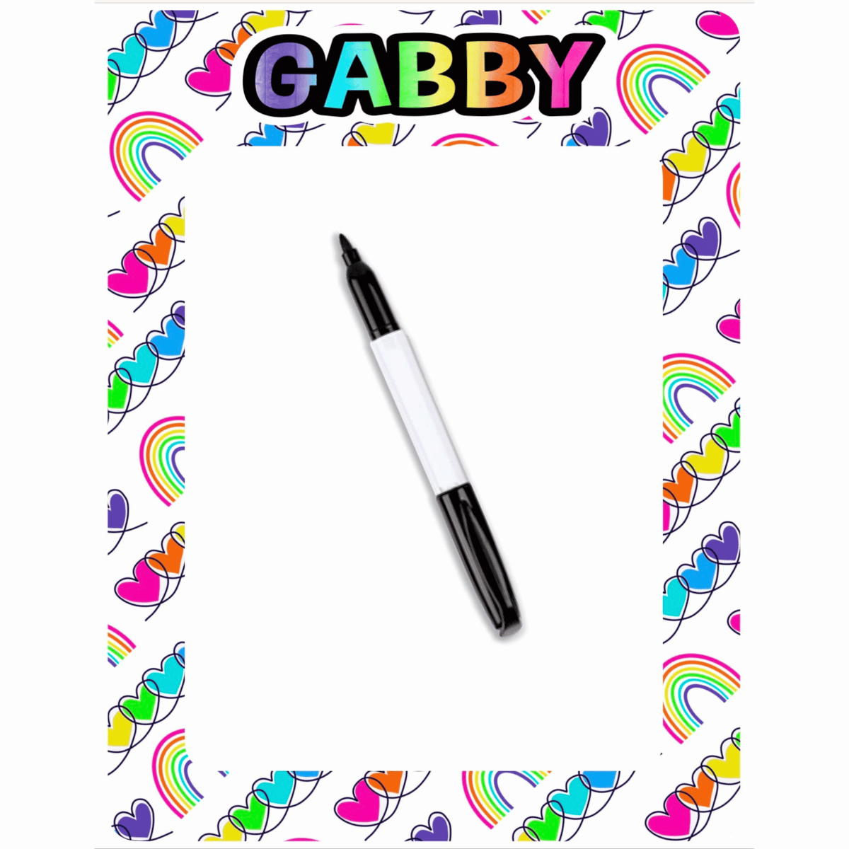 Personalized Laminated Dry Erase Board