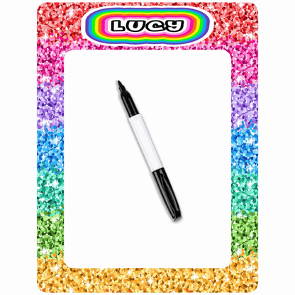 Personalized Laminated Dry Erase Board