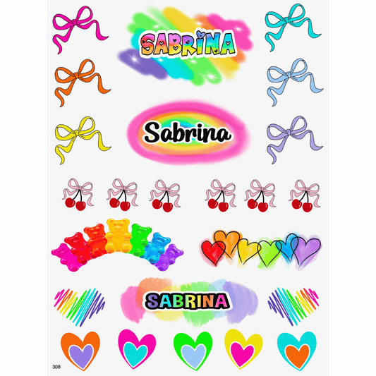 Cling It Sheet - CI 308 Bows & Cherries (9x12)