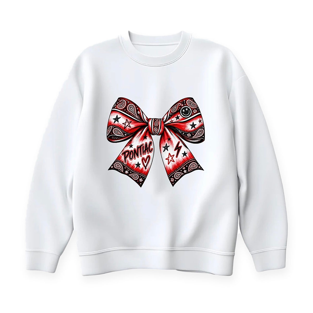 Bandana Airbrush Bow Camp Crewneck