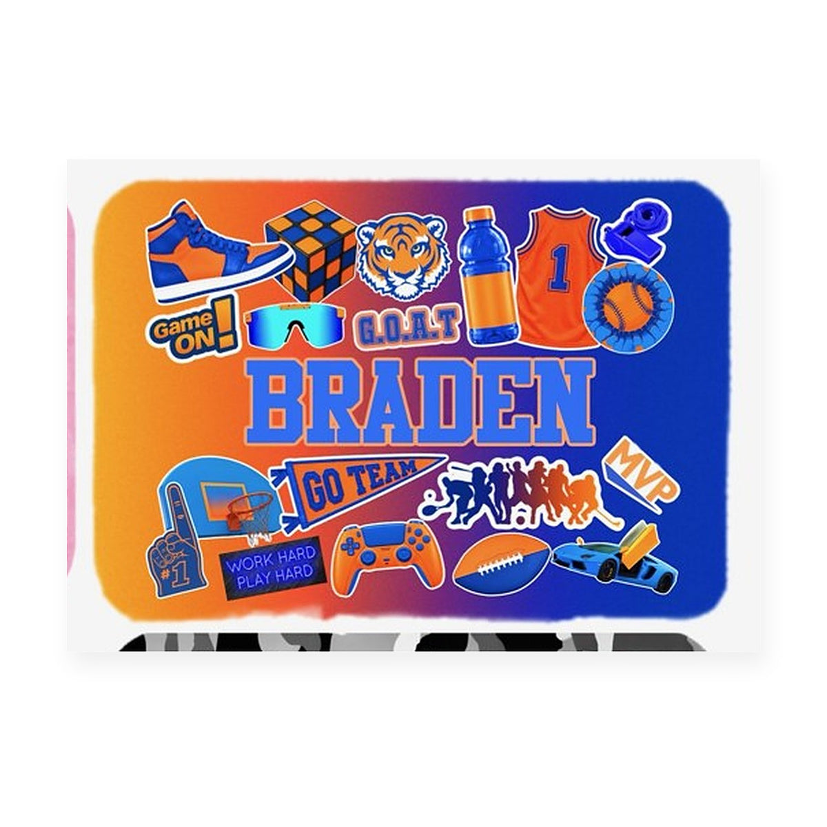Personalized Minky Mat, another design